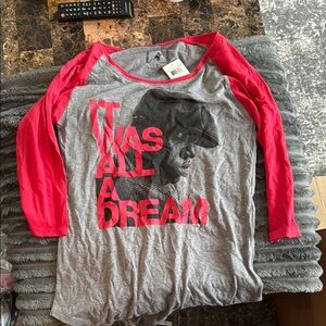 Gray and Red Graphic Tee - Short Sleeve